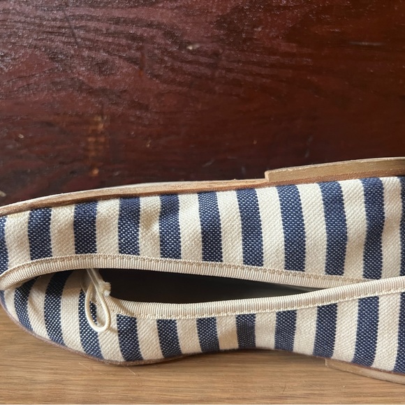Anniel ballet flats 38 blue white stripe French Italian - Picture 3 of 6